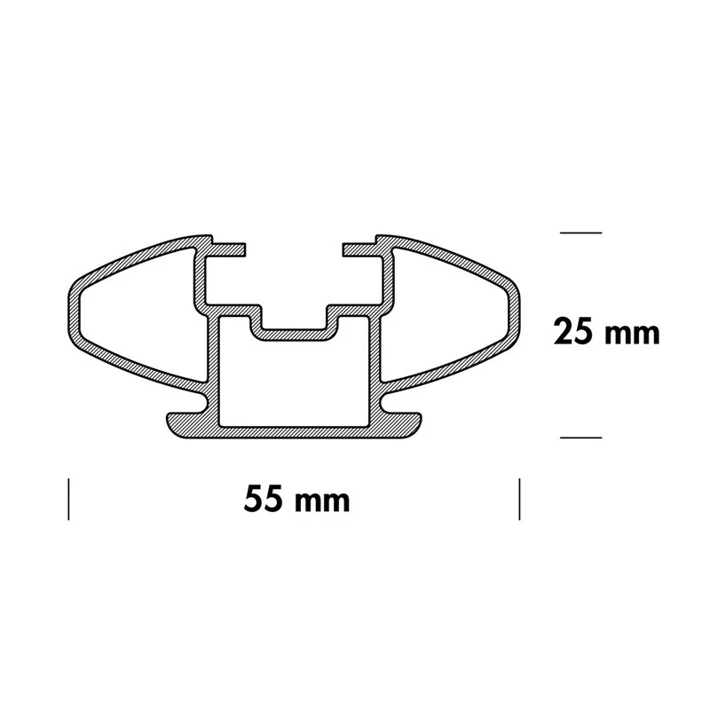 Barre Portatutto Fabbri Alluminio Universali Rail ALU VIVA 5 Lunghezza 127 Cm - immagine 2