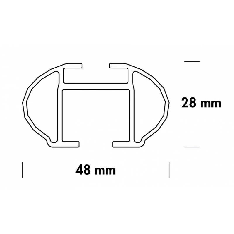 Barre Portatutto Fabbri Alluminio Universali Rail ALU VIVA 3 120 Cm - immagine 3
