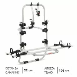 Portabici Fabbri Posteriore BICI OK ELETTROBIKE VAN Per 2 Ebike