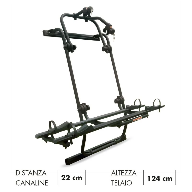 Portabici Posteriore Fabbri BICI OK MTB VAN 2 Per Ducato Jumper Boxer Nero