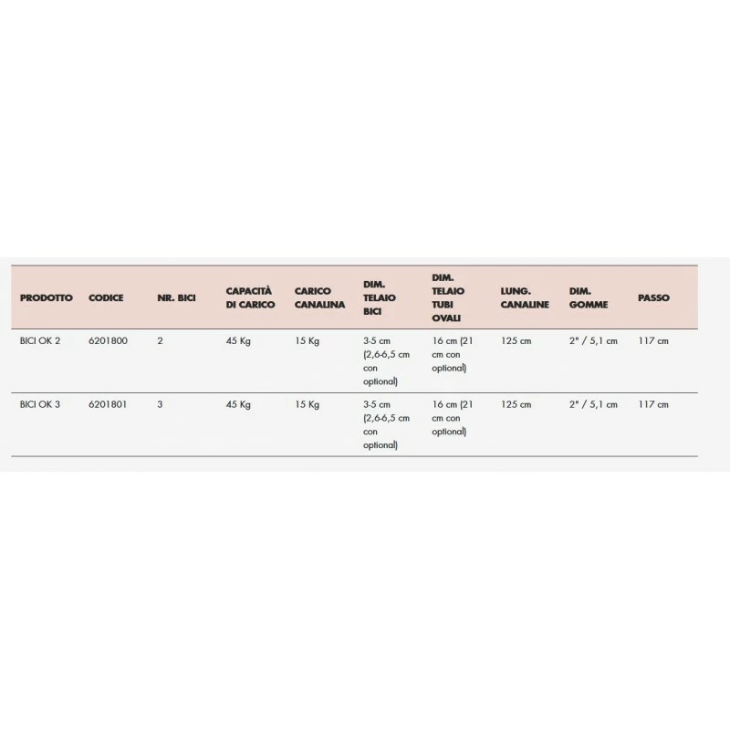 Portabici Posteriore Fabbri BICI OK Per 3 Bici - immagine 3