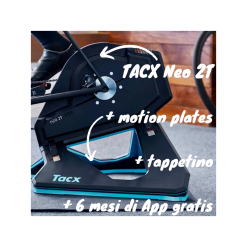 TACX Neo 2T Smart + Motion Plates + Tappeto + 6 Mesi App OMAGGIO